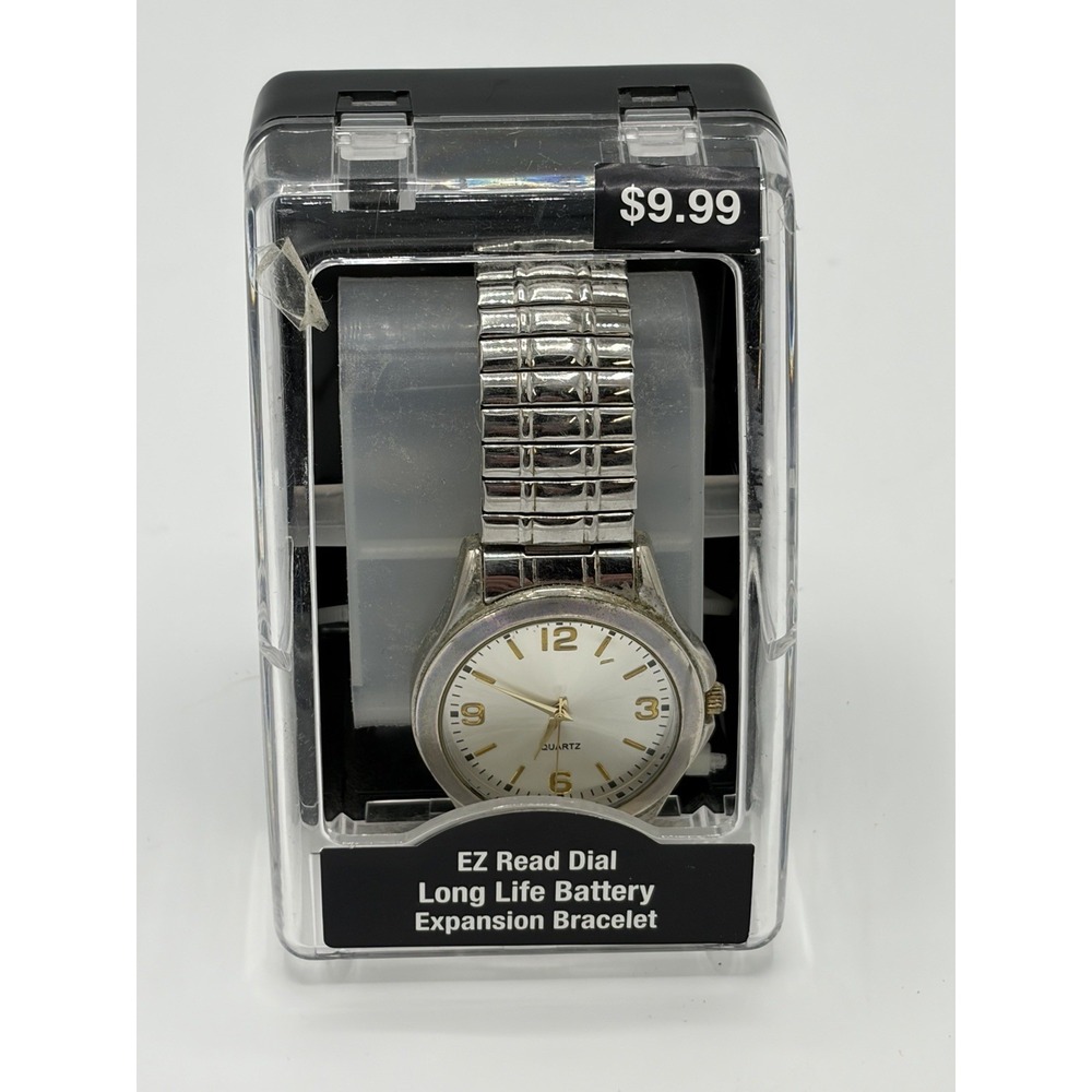 K-Mart Vintage Stainless‎ Steel Quartz Movement Watch Wristwatch AS-IS